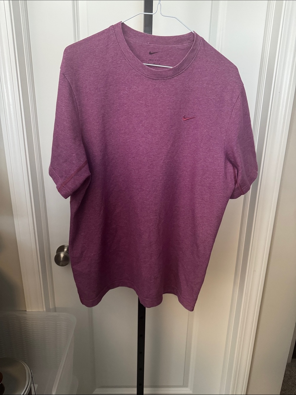 Nike Men's Heathered Plum Short-Sleeve Crew Tee